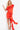 Jovani 02484 Tomato One Shoulder Long Sleeve Cocktail Dress