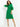 Jovani 07341 Emerald Short Feather Sleeve Tea Length Dress