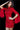 belle sleeve red dress 09731