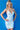 White blue spaghetti strap dress 09740