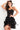 Black fit and flare short dress Jovani 3491