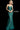 emerald green lace small tail prom dress 37334 front view