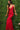 Red front view nude lining v back prom dress 48994