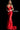 red V neck sequin prom dress 60283