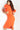 Jovani 07269 Orange Short Sleeve Ruched Scuba Cocktail Dress